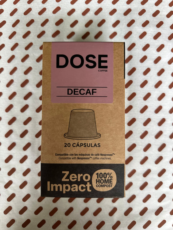 Cápsulas de Café Descafeinado – DOSE Coffee (20 uds)